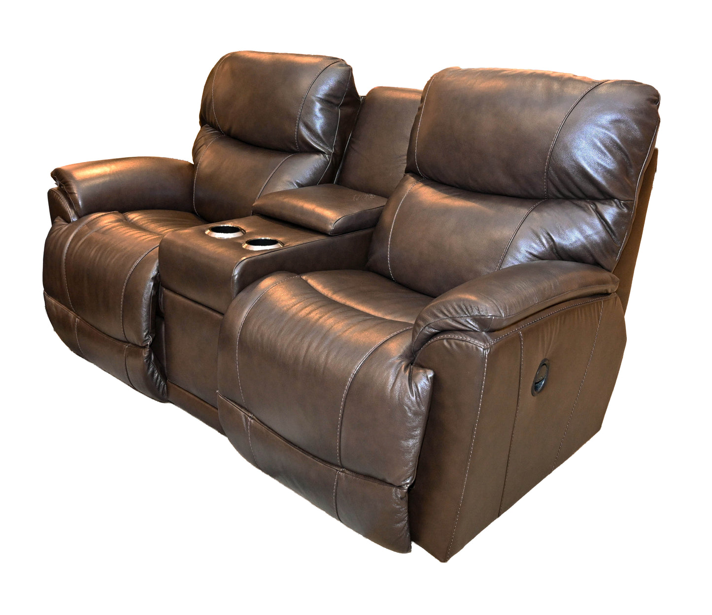 La-Z-Boy Trouper Manual Reclining Loveseat with Console