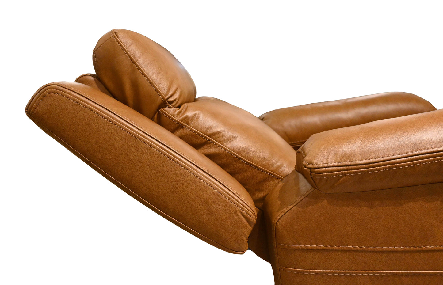 K Motion Leather Power Recliner With Adjustable Headrest