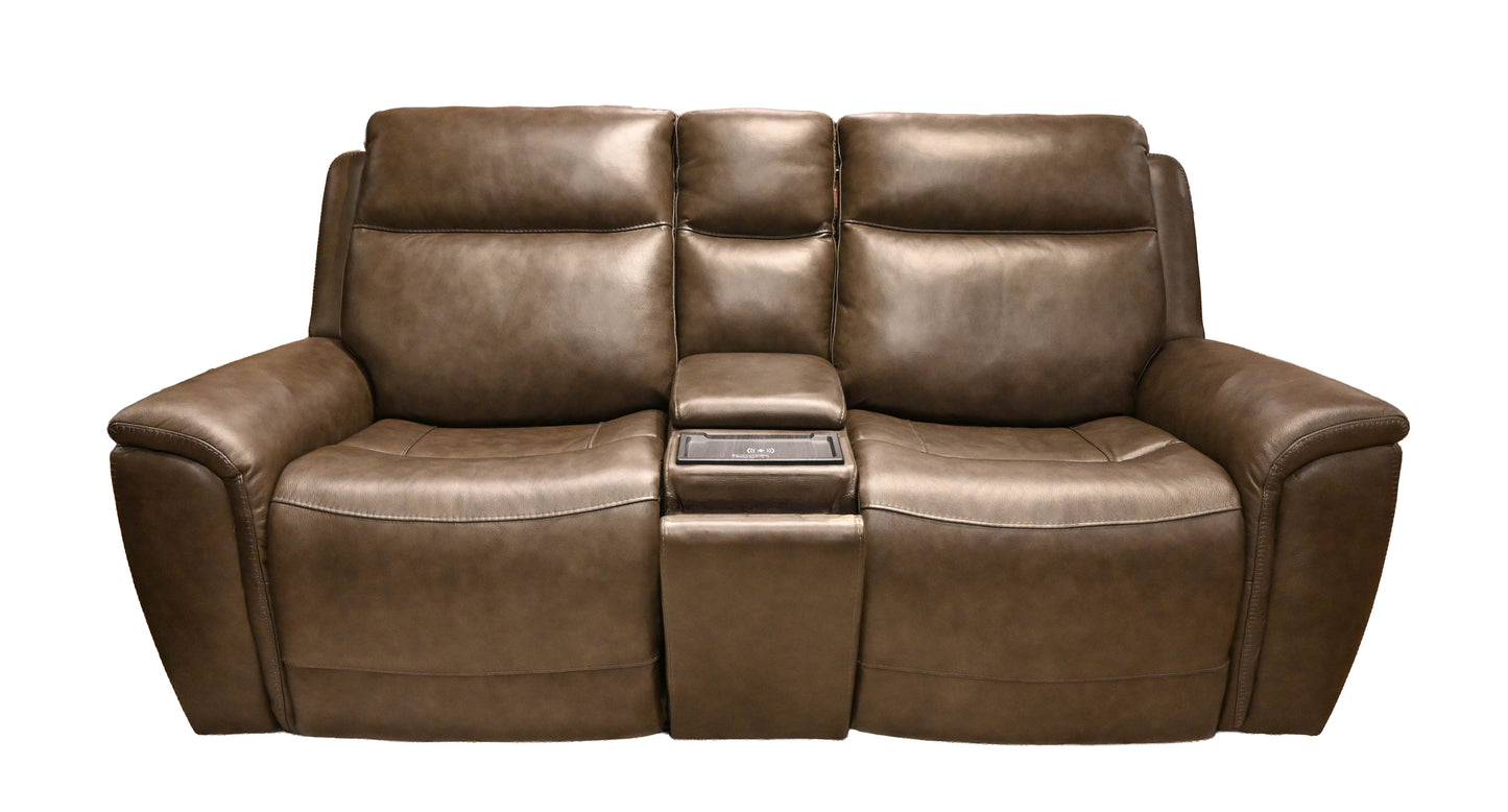 K-Motion Zero Gravity Power Loveseat with Console & Adjustable Headrest