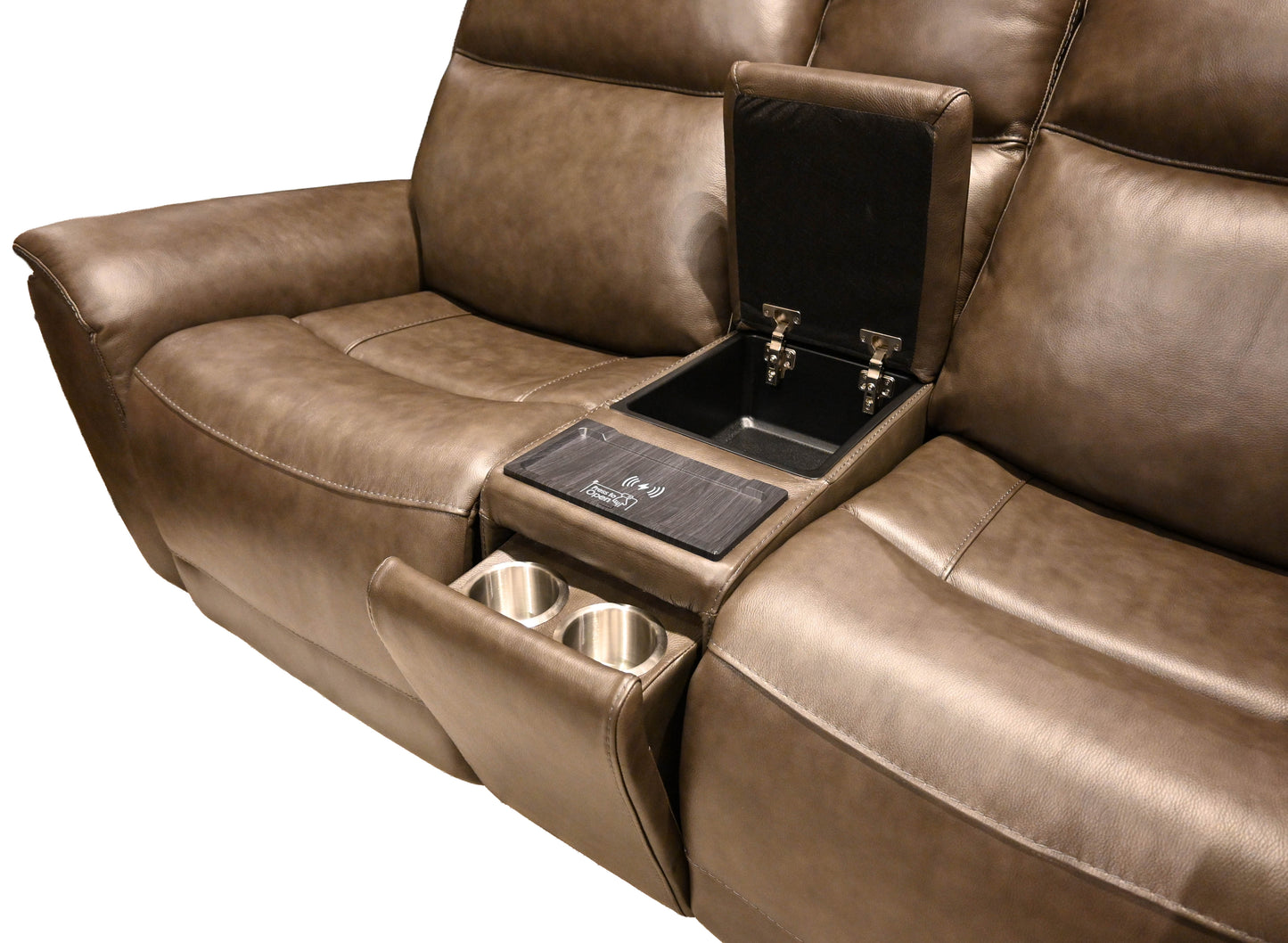 K-Motion Zero Gravity Power Loveseat with Console & Adjustable Headrest