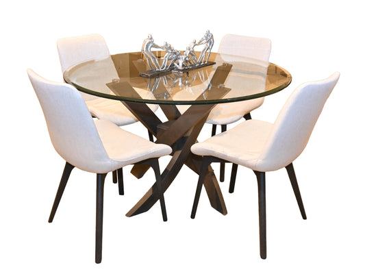 Bermex Clear Glass Round Table