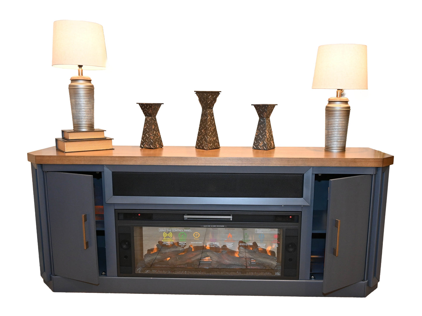 Ashley Landocken TV Stand with Firetable
