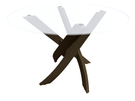 Bermex Clear Glass Round Table